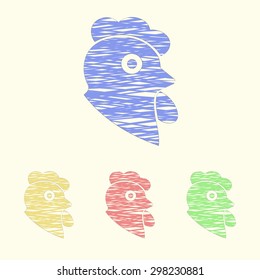 Vector illustration of modern farm icon