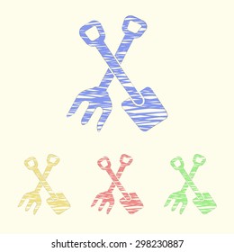 Vector illustration of modern farm icon