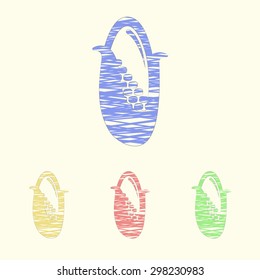 Vector illustration of modern farm icon