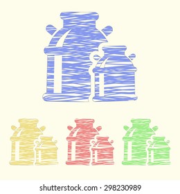 Vector illustration of modern farm icon