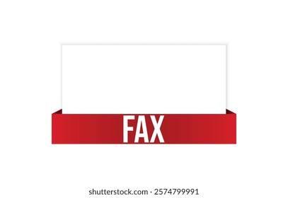 Vector illustration modern fax banner, Isolated web element.