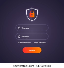 Vector Illustration Modern Flat Colorful Design Member Login Template for Website, Mobile, Computer, Application etc.