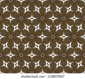 Vector illustration. Modern floral pattern. Seamless design for scrapbooking, background, interior.