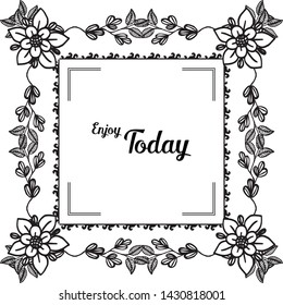 Vector illustration modern flower frame for various card