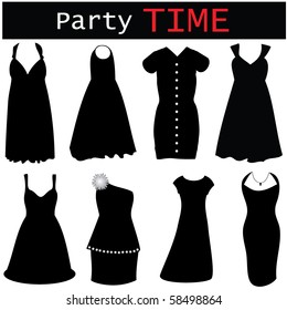 Vector illustration of modern formal dresses - NEW FASHION