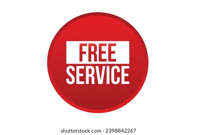 Vector illustration modern Free Service banner, Isolated web element.