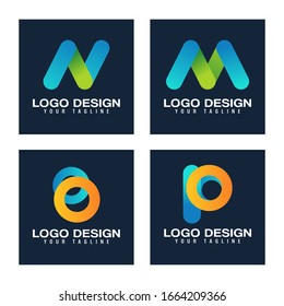 Ilustración vectorial de las letras modernas del logotipo a, b, c y d. excelente para el logotipo de su empresa.