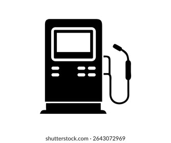 Ilustração vetorial de uma bomba de gás moderna, ícone do quiosque da bomba de gás moderna, perfeito para ilustrações da estação de combustível, bomba de gás, bomba de combustível, posto de gasolina, quiosque, self-service, moderno, tecnologia, combustível, dispensa