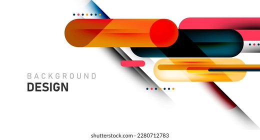 Vector illustration of modern geometric design colorful abstract background