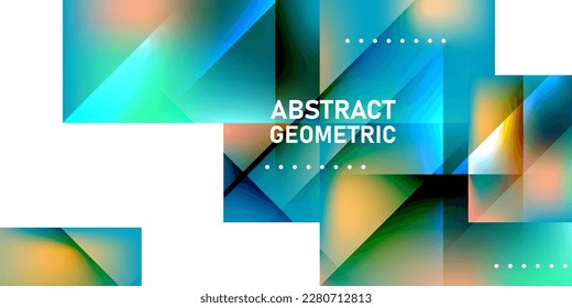 Ilustración vectorial del diseño geométrico moderno de fondo abstracto colorido