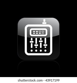 Vector illustration of modern glossy black icon depicting a mixer icon