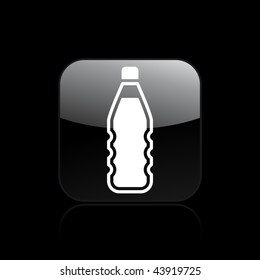 Vector illustration of modern glossy black icon depicting a drink icon