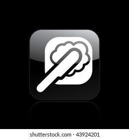 Vector illustration of modern glossy black icon depicting a food icon