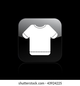 Vector illustration of modern glossy black icon depicting a clothing icon