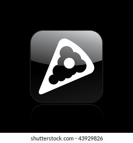 Vector illustration of modern glossy black icon depicting a cake icon