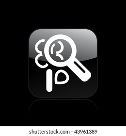 Vector illustration of modern glossy black icon depicting a barcode icon
