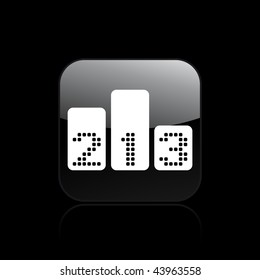 Vector illustration of modern glossy black icon depicting a podium icon
