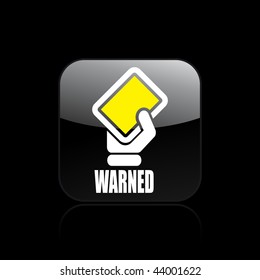 Vector illustration of modern glossy black icon depicting a yellow tag