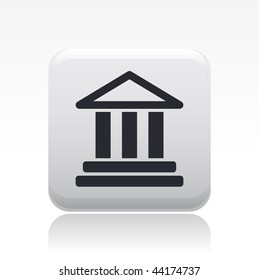 Vector illustration of modern glossy black icon depicting a building symbol