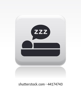 Vector illustration of modern glossy black icon depicting sleep