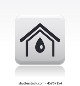 Vector illustration of modern glossy black icon depicting a water service
