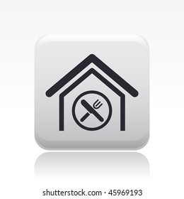 Vector illustration of modern glossy black icon depicting a catering house