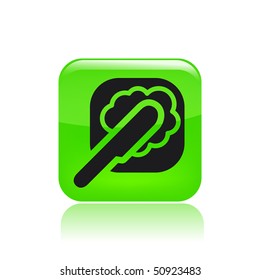 Vector illustration of modern glossy green icon depicting a food icon