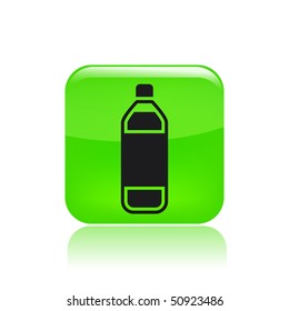 Vector illustration of modern glossy green icon depicting a drink icon