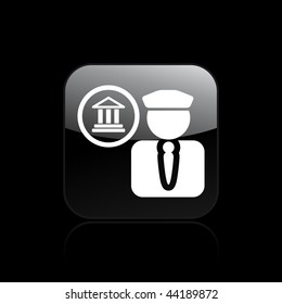 Vector illustration of modern glossy icon depicting a guidebook symbol