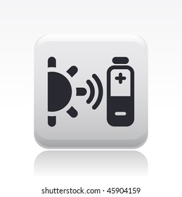 Vector illustration of modern glossy icon depicting a concept of solar energy