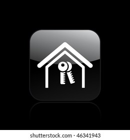 Vector illustration of modern glossy icon depicting a keys