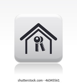 Vector illustration of modern glossy icon depicting a keys