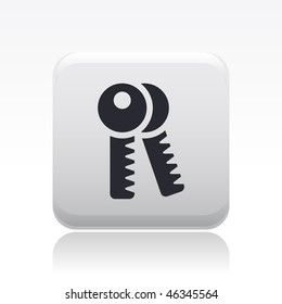 Vector illustration of modern glossy icon depicting a keys