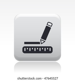 Vector illustration of modern glossy icon depicting measurement concept