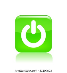 Vector illustration of modern glossy icon depicting a power button