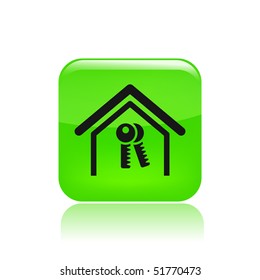 Vector illustration of modern glossy icon depicting a keys