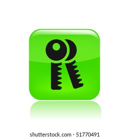 Vector illustration of modern glossy icon depicting a keys