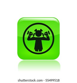 Vector illustration of modern glossy single isolated icon