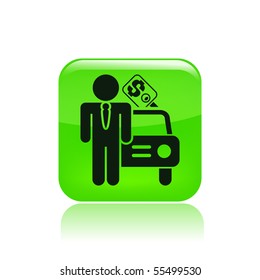 Vector illustration of modern glossy single isolated icon