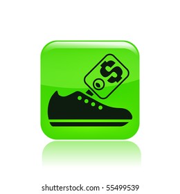 Vector illustration of modern glossy single isolated icon