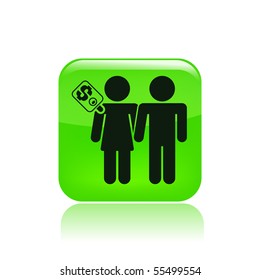 Vector illustration of modern glossy single isolated icon