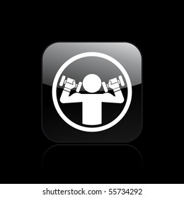 Vector illustration of modern glossy single isolated icon
