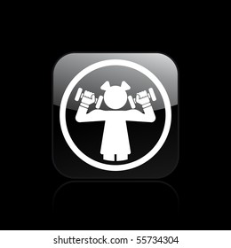 Vector illustration of modern glossy single isolated icon