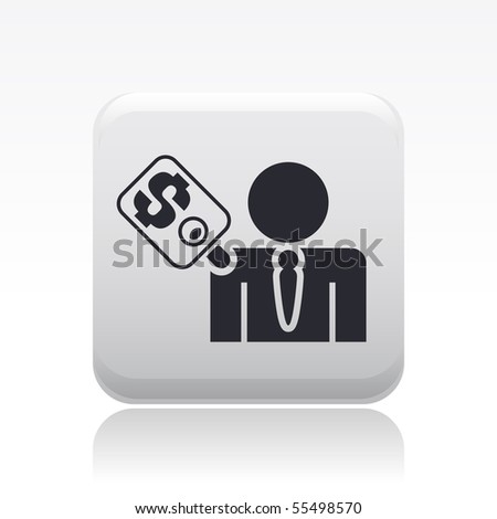 Vector illustration of modern glossy single isolated icon