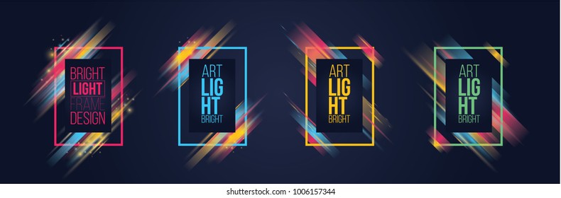 vector illustration. modern graphics bright dynamic neon stripes stylish colorful frame. element for design business cards, invitations, gift cards, flyers and brochures vector illustration. modern graphics bright dynamic neon stripes stylish colorful frame. element for design business cards, invitations, gift cards, flyers and brochures