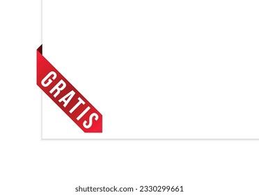 Vector illustration modern Gratis banner, Isolated web element.