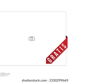 Vector illustration modern Gratis banner, Isolated web element.