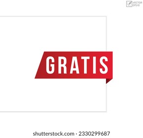 Vector illustration modern Gratis banner, Isolated web element.