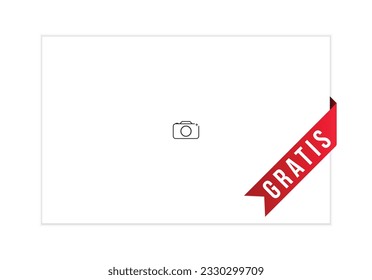 Vector illustration modern Gratis banner, Isolated web element.