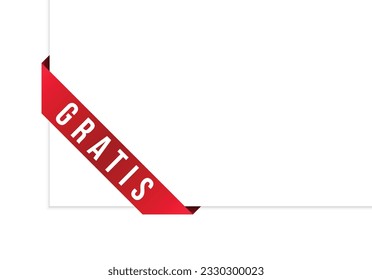 Vector illustration modern Gratis banner, Isolated web element.